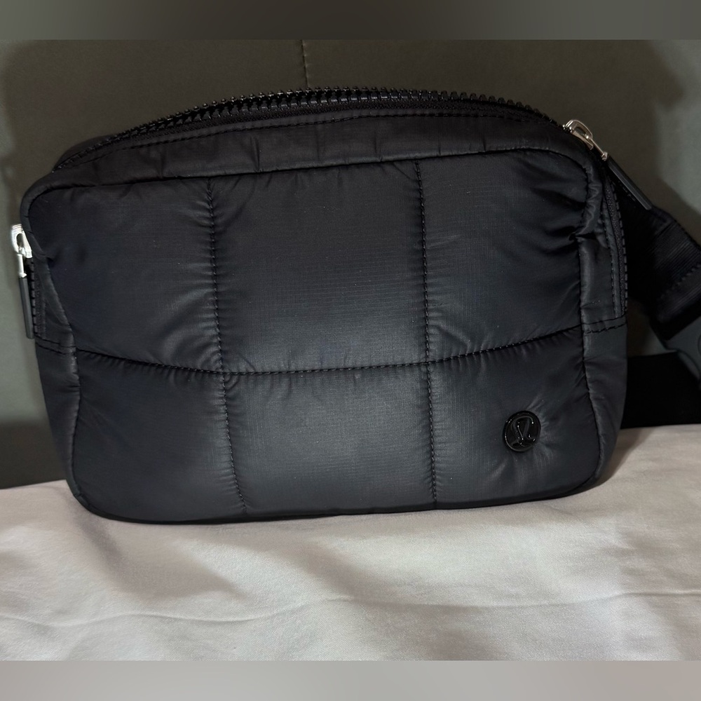 lululemon athletica Black Quilted Crossbody Bag